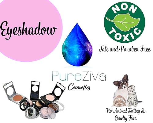 Miniatura 5 de Pure Ziva Acorn - Sombra de ojos vegana en polvo prensado marrón malva mate, sin talco, parabenos ni crueldad