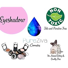 Pure Ziva White Satin Snowflake Pearl Shimmer Finish Pressed Powder Single Vegan Eyeshadow; Talc, Paraben & Cruelty Free