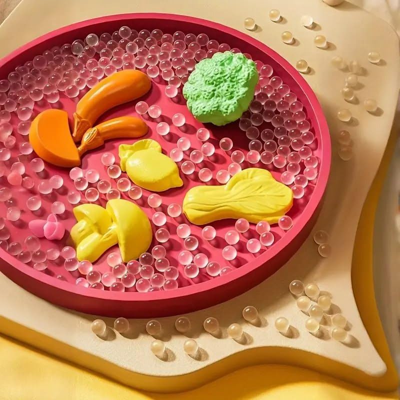 Image of Mini Kids Pretend Kitchen Sink Toy | Pretend Dishwasher with Running Water | Play Sink & Kitchen Playset with Tableware | Multicolour