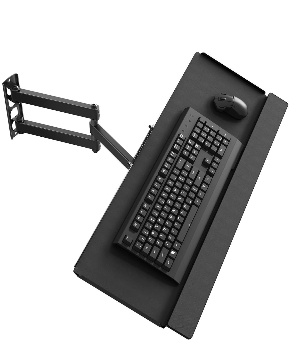 Amazon | 壁掛けキーボードマウストレイ 654×192mm 耐荷重9kg ブラック