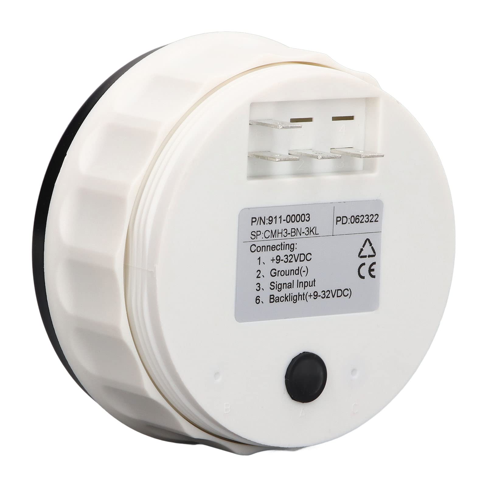 Qiilu 85mm/3.35in Contagiri Motore Marino 3000 RPM IP67 Contagiri Impermeabile Con LCD Contaore Retroilluminazione Rossa per Auto Camion Nave Barca