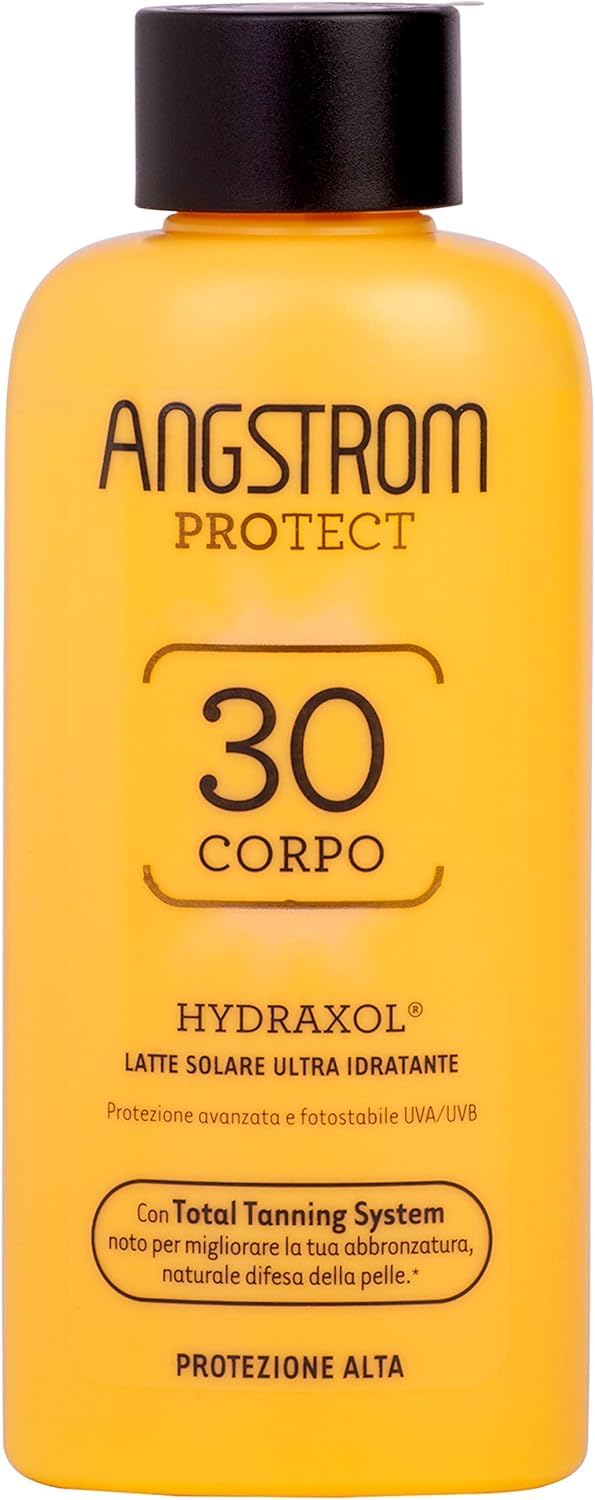 ANGSTROM Protect Latte Solare Corpo SPF 30, Azione Idratante e Duratura, Indicata per Pelli Sensibili, 200 ml
