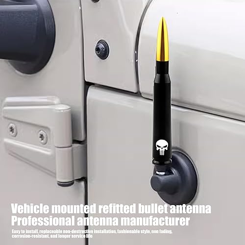 Miniatura 6 de 1 antena de bala de 5.4 pulgadas, antena de reequipamiento de automóvil para Ford F150, Jeep Wrangler Chevrolet, accesorios resistentes a prueba de