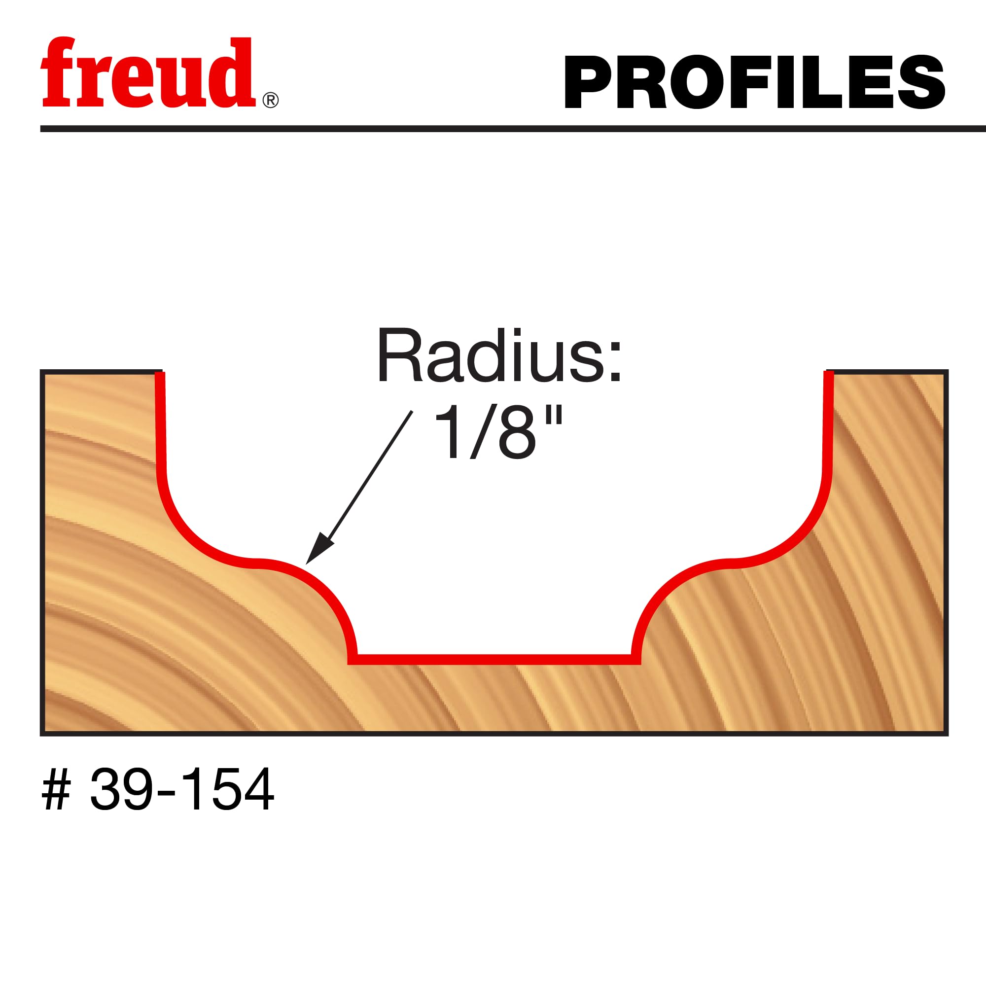 Freud 39-100 Fraise à rainurer avec queue 1/4" Diamètre 3/4", 39-154