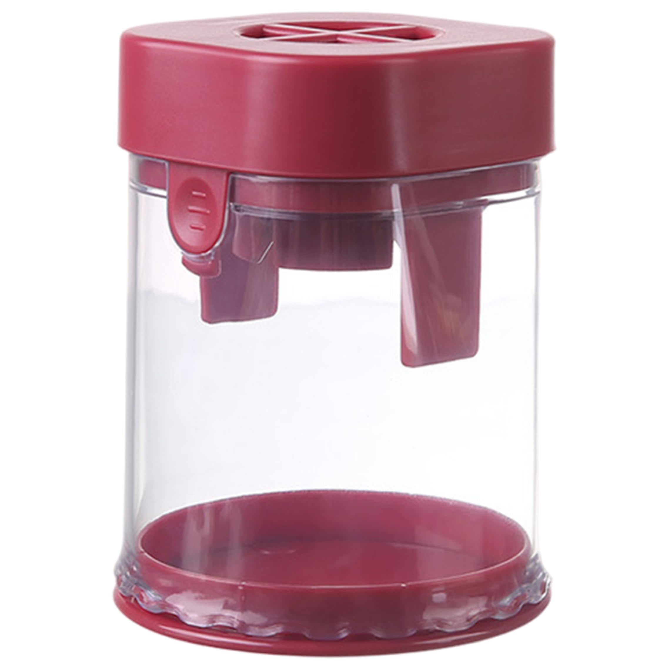 Uanqfegy Grape Slicer Cup - Clear Fruit Slicer Kitchen Gadget with Stainless Steel Blades, Safe for Salad Snack(Red)