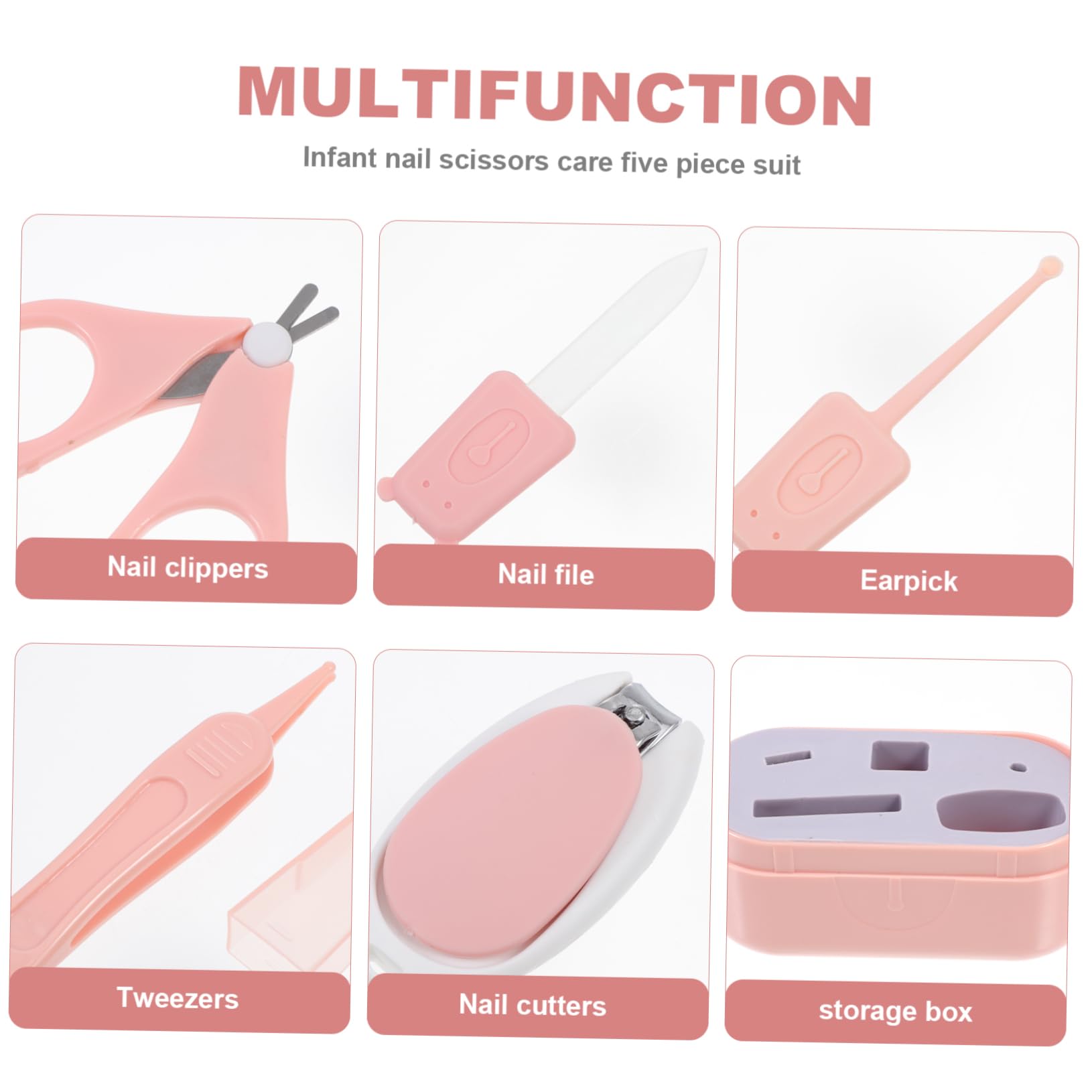 TOYANDONA 3 Juegos juego de tijeras para uñas kit de pedicura para recien nacido regalo para niños pequeños lima de uñas eléctrica Limas de podadoras de bebe clíper clavo