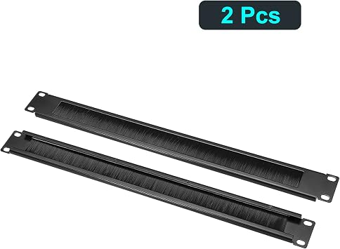 PATIKIL Brush Cable Manager 1U, 19 Inch, 5 Pack Horizontal Rack Mount Cable Management Strip Panel for Network Server Rack