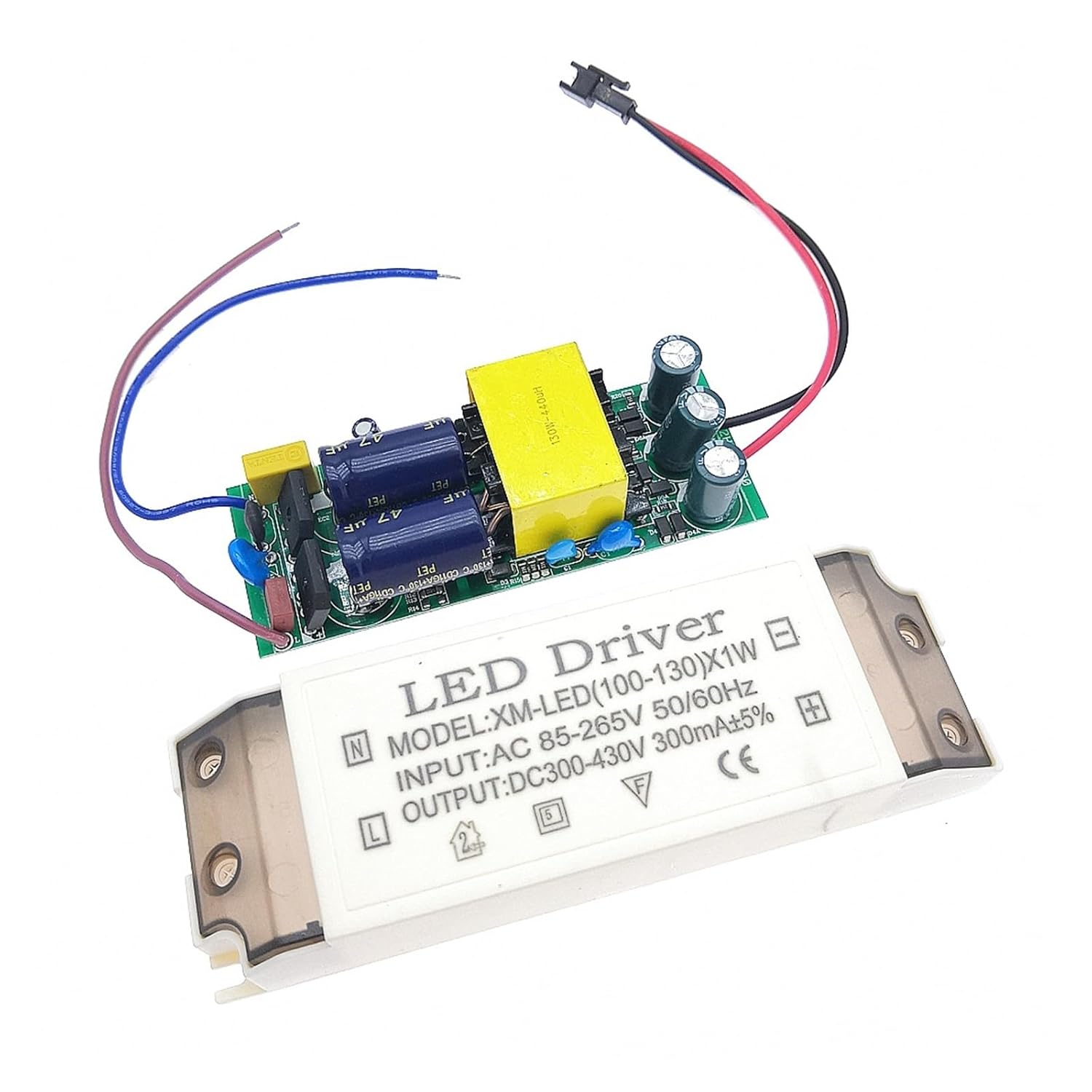 1 Piece 100W-150W LED Driver 300mA AC110V AC220V Power Supply 100-130x1W 130-150x1W Constant Current Lighting Transformer((100-130) X1W)