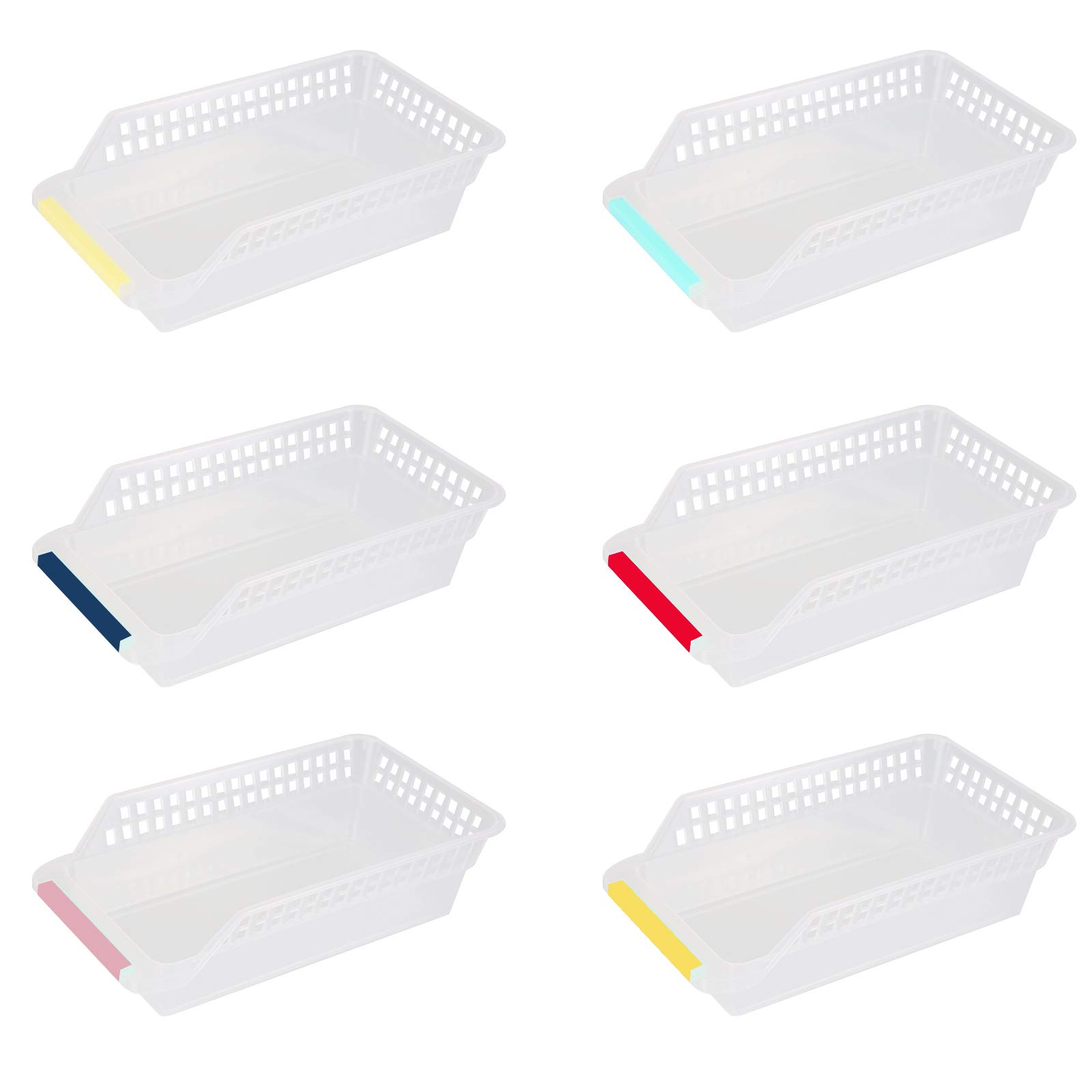 Newthinking 6 Pack Fridge Storage Basket, Kitchen Cupboard Organiser Storage Basket, Fruit Storage Containers for Fridge Kitchen Cupboards