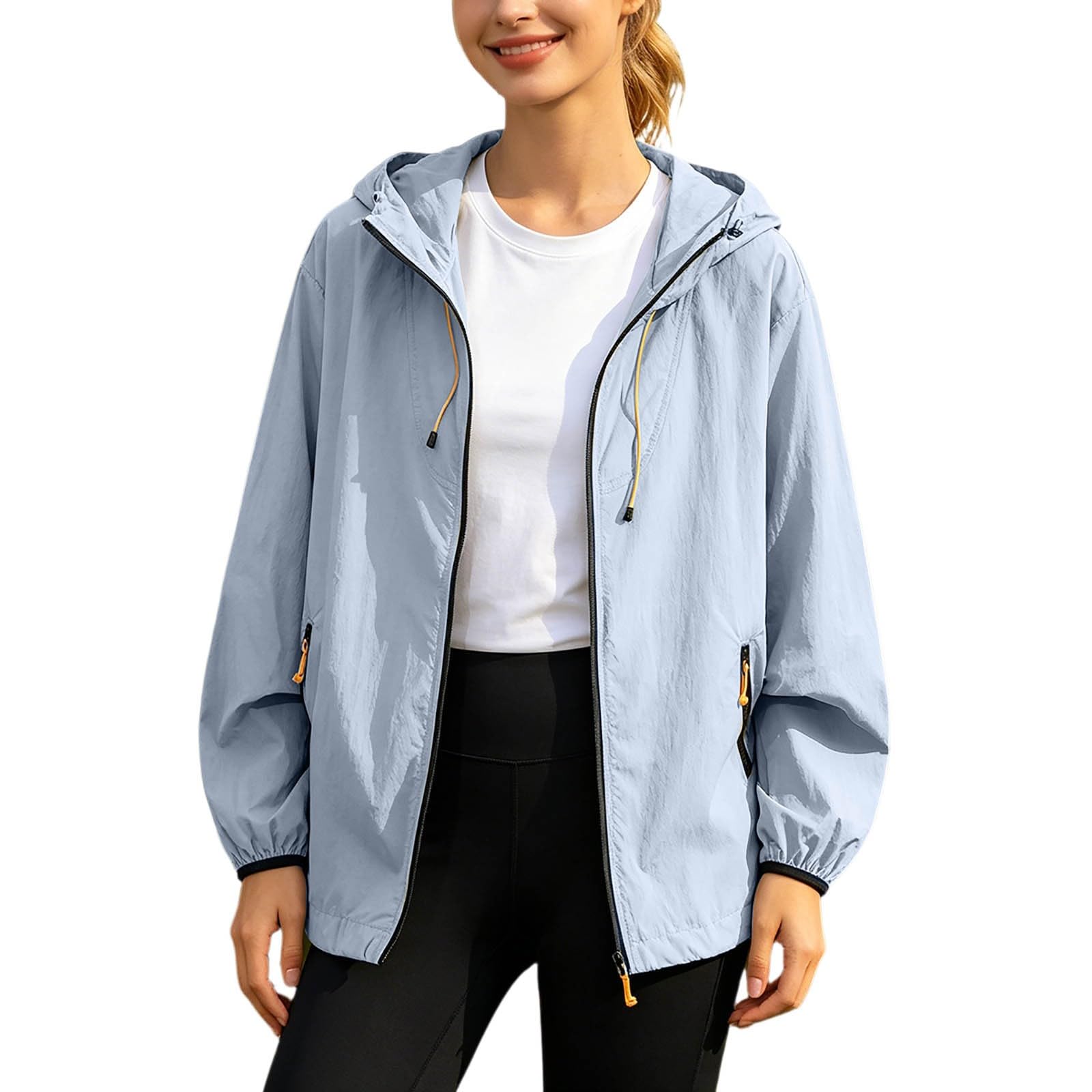 Sudadera con capucha de verano, chaqueta ligera para exteriores, transpirable, que bloquea el sol, abrigo de viaje, mujer, playa