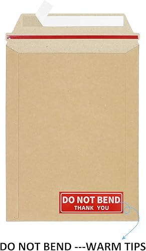 Miniatura 4 de zmybcpack Paquete de 100 sobres autoadhesivos de cartón de estraza de papel de estraza de 6 x 8 pulgadas que se mantienen planos y rígidos, sobres