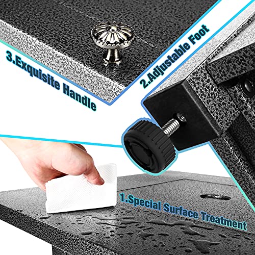 Gas-Propane-Fire-Pit-Table-SNAN-28-Inch-2021-Upgrade-Outdoor-Companion-Auto-Ignition-Advanced-Texture-Black-Strong-Steel-Surface-Adjustable-Flame-CSA-Certification-for-GardenPatioCourtyard