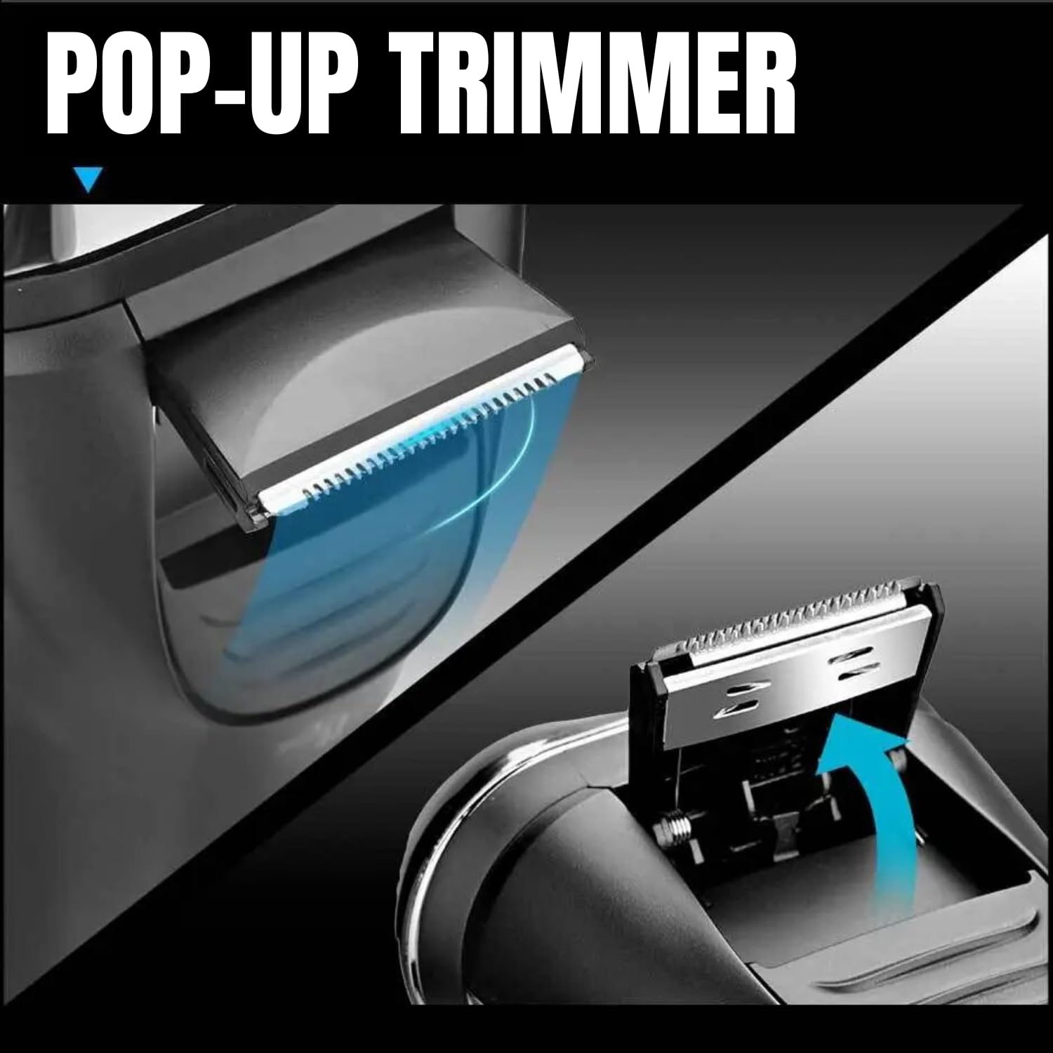 WMARK NG-992 Premium Cordless Rechargeable IPX6 Fully Waterproof 3 Head Electric Shaver Wet & Dry Rotary Shaver for Men with Magnetic Suction Super-Fast Charge 60 minutes Runtime LED Digital Display: Buy Online