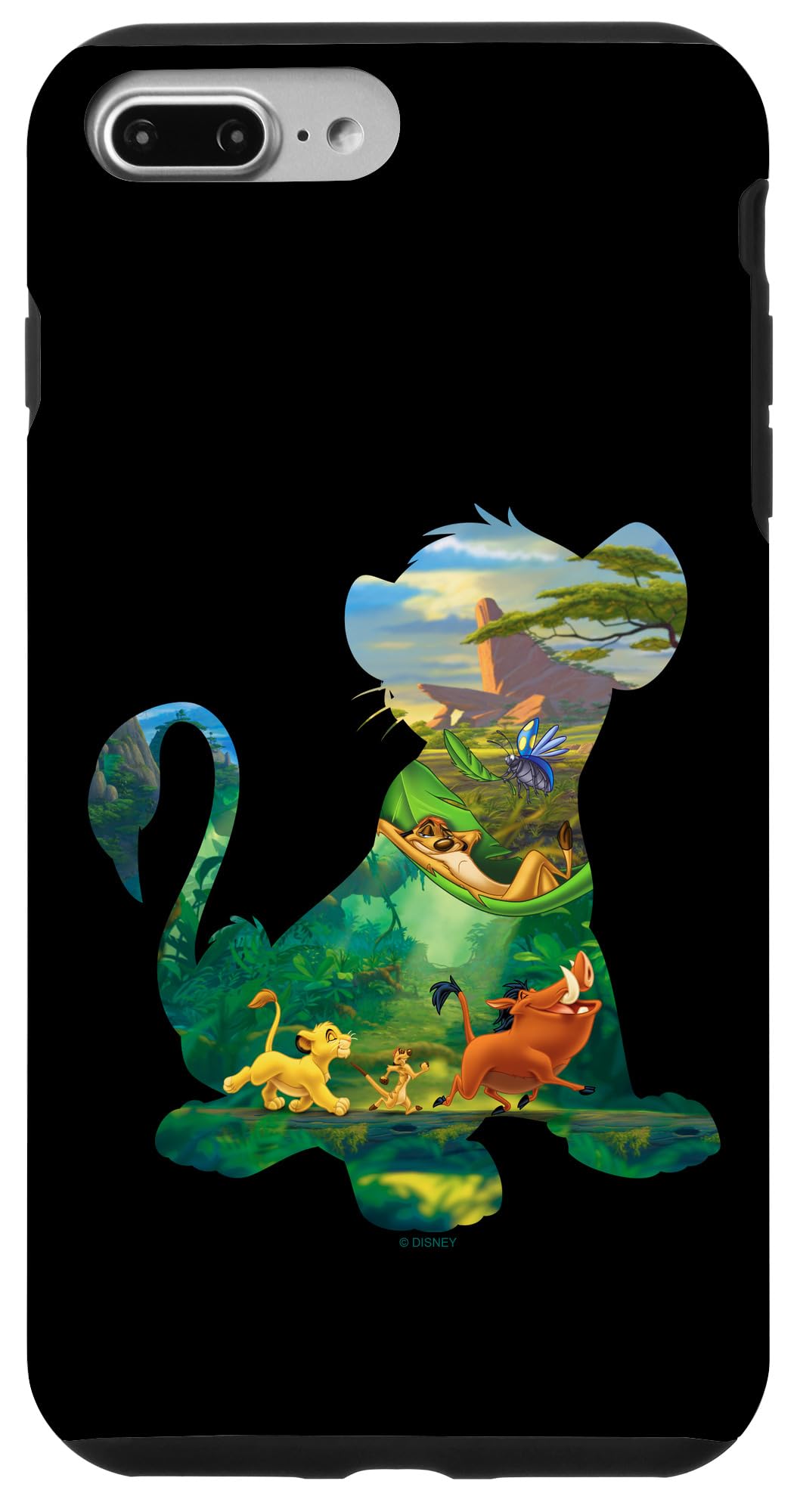 Coque iPhone 7 Plus / 8 Plus Le Roi Lion Simba silhouette Disney