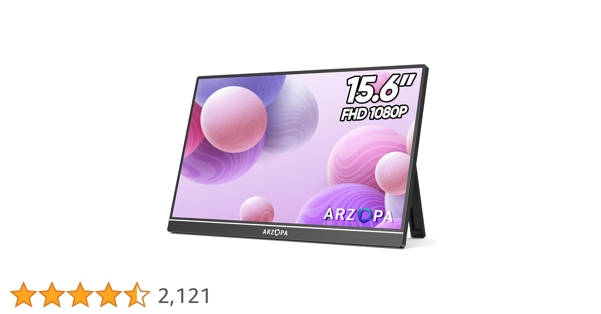 【未使用】モバイルモニター 15.6　非光沢IPS液晶 1920x1080FHD Amazon.co.jp: ARZOPA 15.6インチ モバイルモニター ポータブル