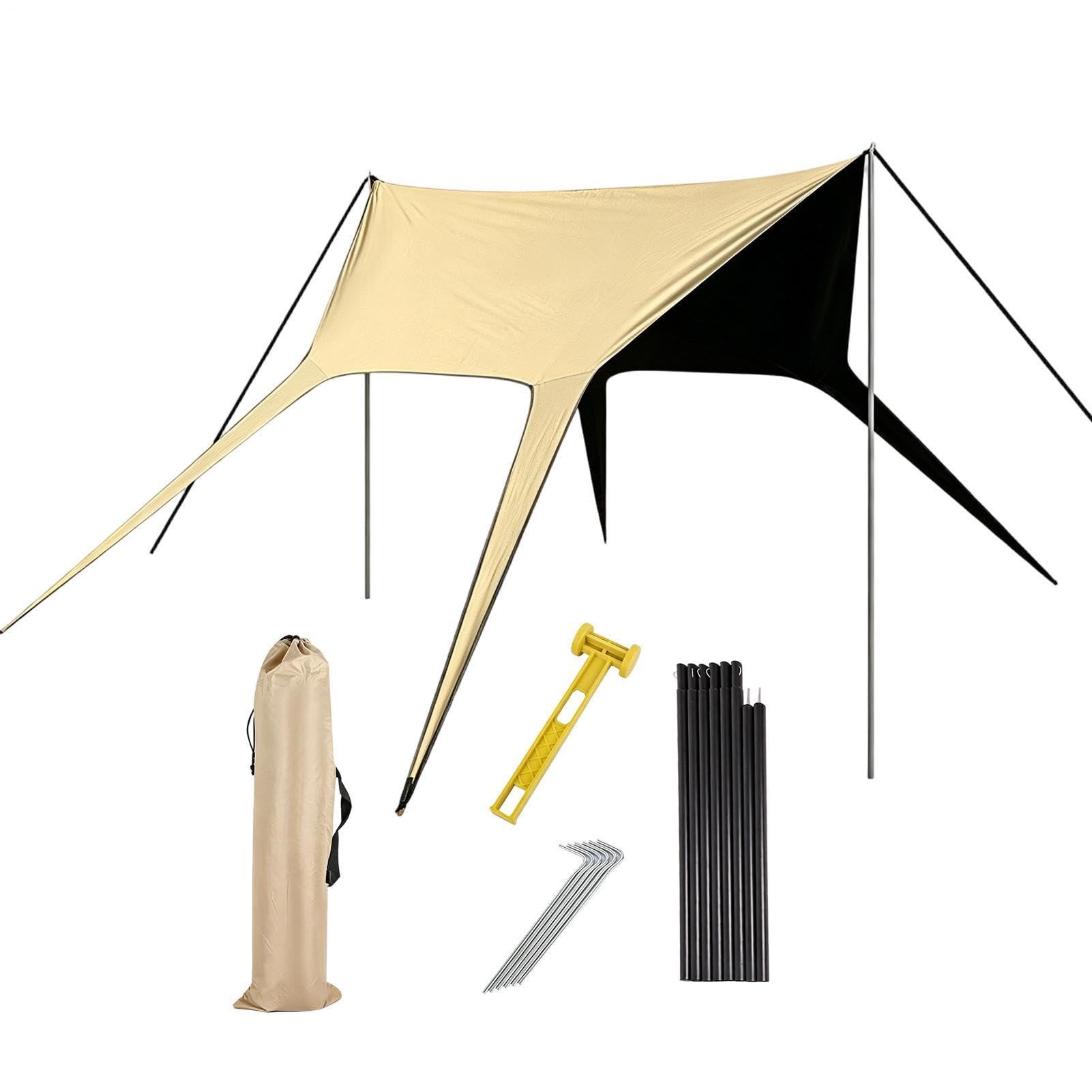 Toldo de camping impermeable y resistente a la lluvia para coche y jardín