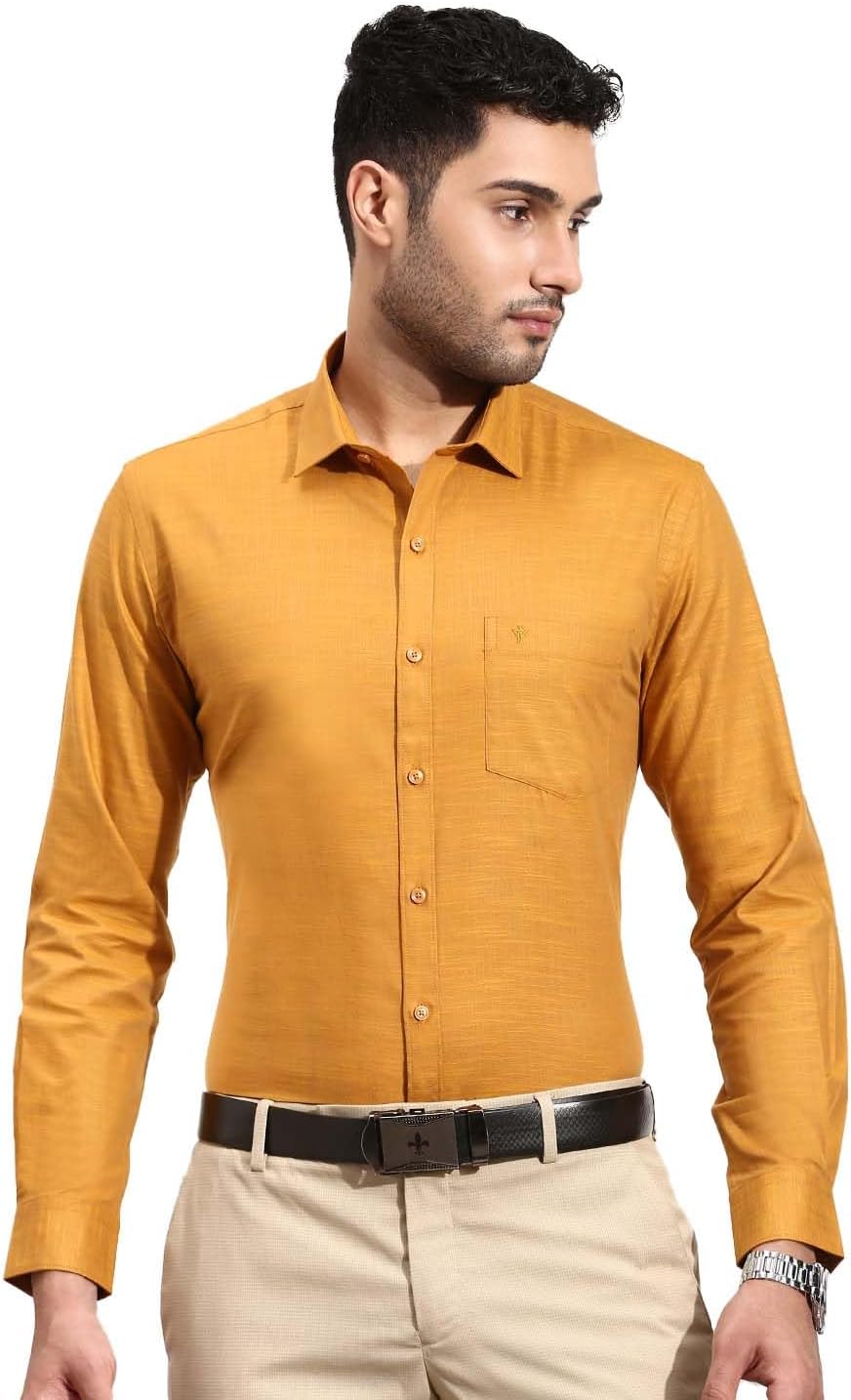 Solid Full Sleeve Regular fit Regular Collar Trending Formal Shirt for Men