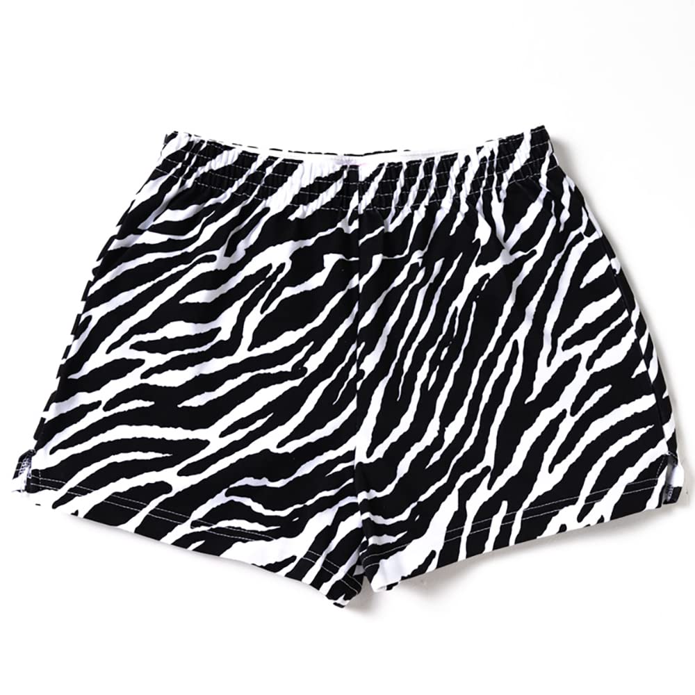 Amazon.co.jp: [EIGHTIE'S] チアパン cheer 絵柄チアパン 黒ゼブラ