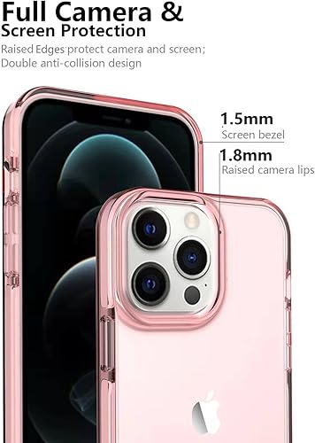 Miniatura 8 de ArtsEvo Funda diseñada para iPhone 13 Pro Max, protección contra caídas de 6.6 pies, funda protectora de cámara de cuerpo completo, color rosa