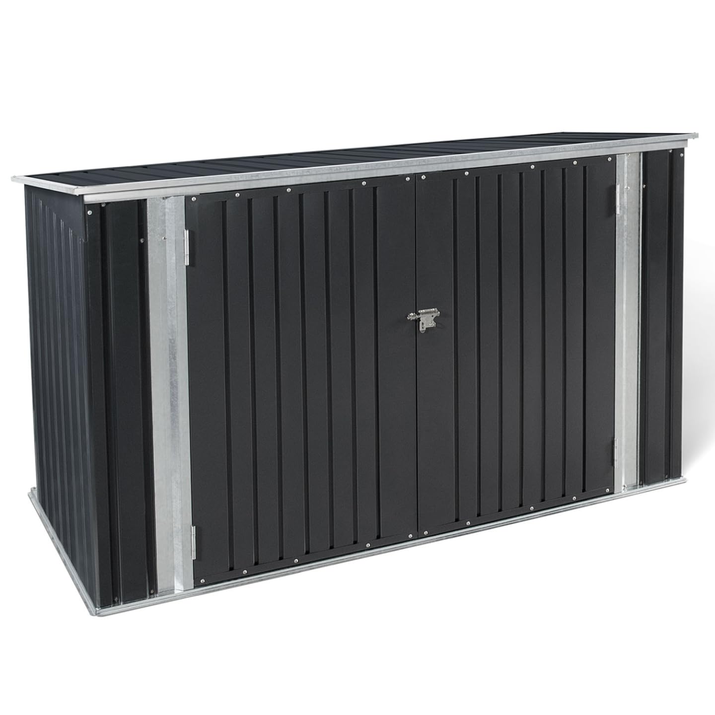 IDMarket - Abri de Jardin en métal verrouillable Multi-​Rangement pour Stockage vélos, Outils, poubelles