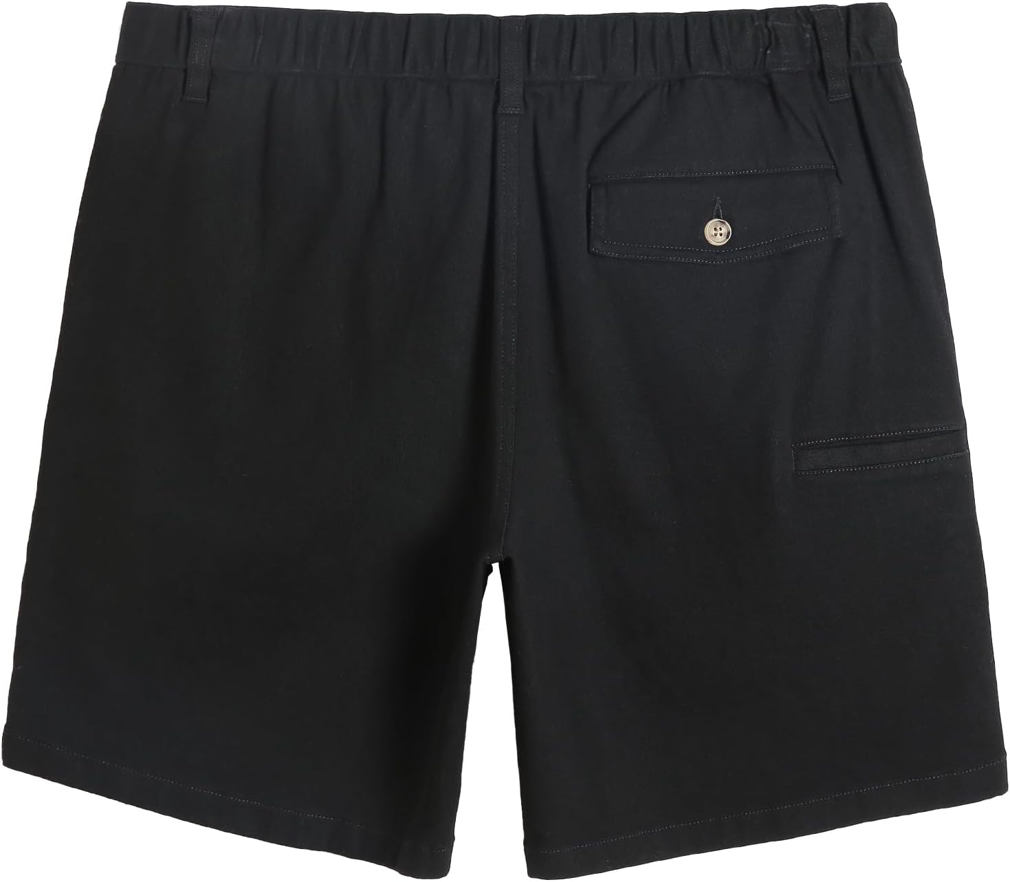 maamgic Men's Classic-fit 7" Cotton Casual Shorts Elastic Waistband with Multi-Pocket Daily Wear Walking Summer Outfit - Image 6