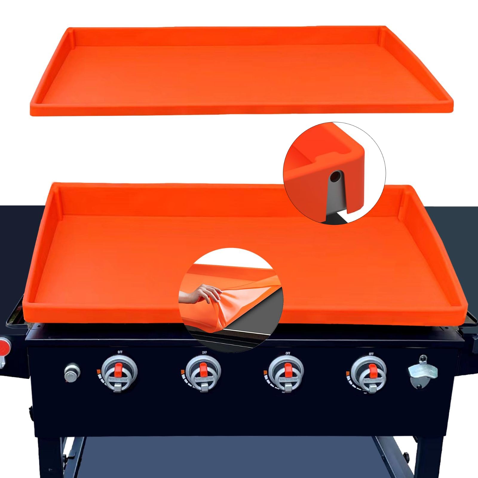 Jacooxi Silikon-Grillmatte Für Blackstone 55,9 Cm – Schützt Vor Schmutz & Rost, Wasserdicht