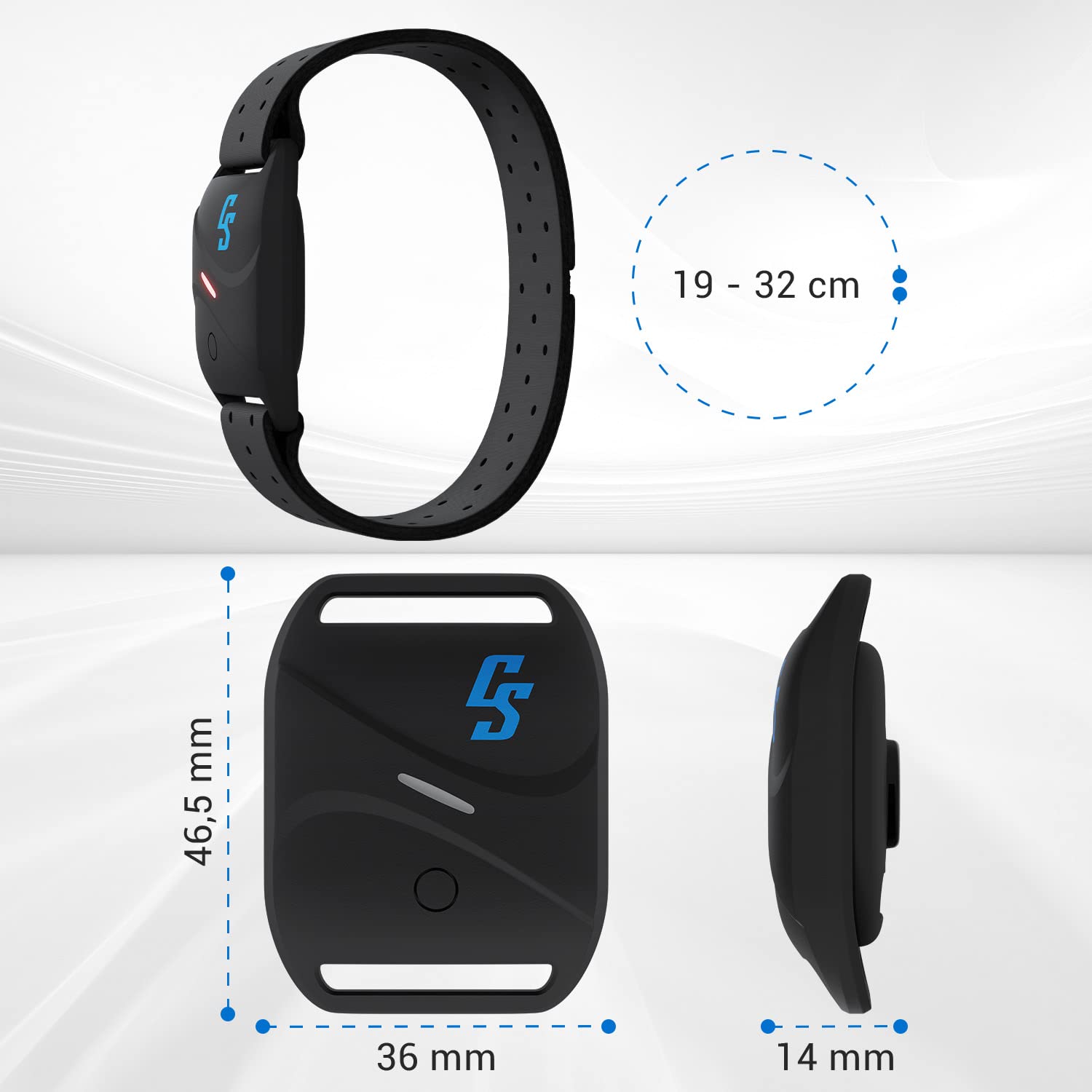 CAPITAL SPORTS Bracelet Connecté, Cardiofrequencemetre Poignet, Ant+/Bluetooth, Trackers d'Activité, Bracelet Sport Cardio, Tracker, Podometre, LED, Connectivité 200+ Apps, Cadeau pour Homme et Femme
