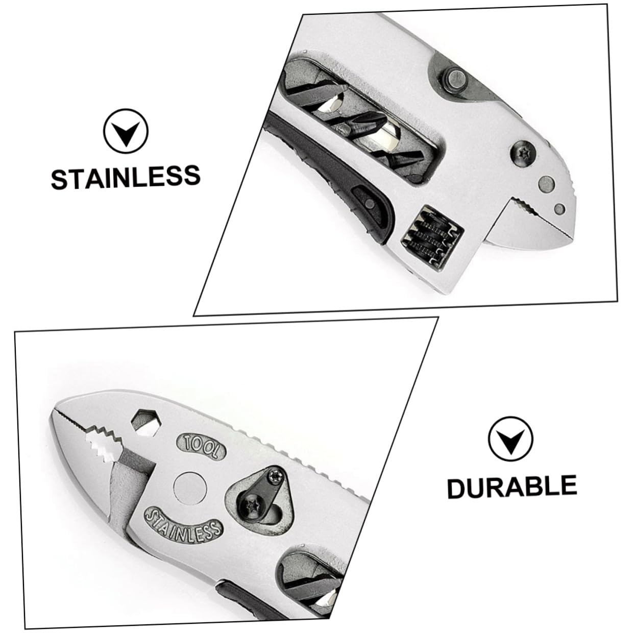 Kisangel 2pièces Pince Multifonction Pour Camping Et Plein Air Avec Clé Portable Outil De Camping Multifonctionnel Et Pince De