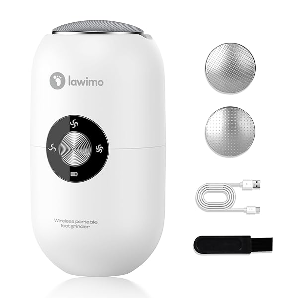 Electric Foot Callus Remover for Women Men, Rechargeable Electric Foot File Pedicure Tool with Stainless Steel Heads, Portable Feet Grinder for Cracked Dry Heels Dead Skin Calluses