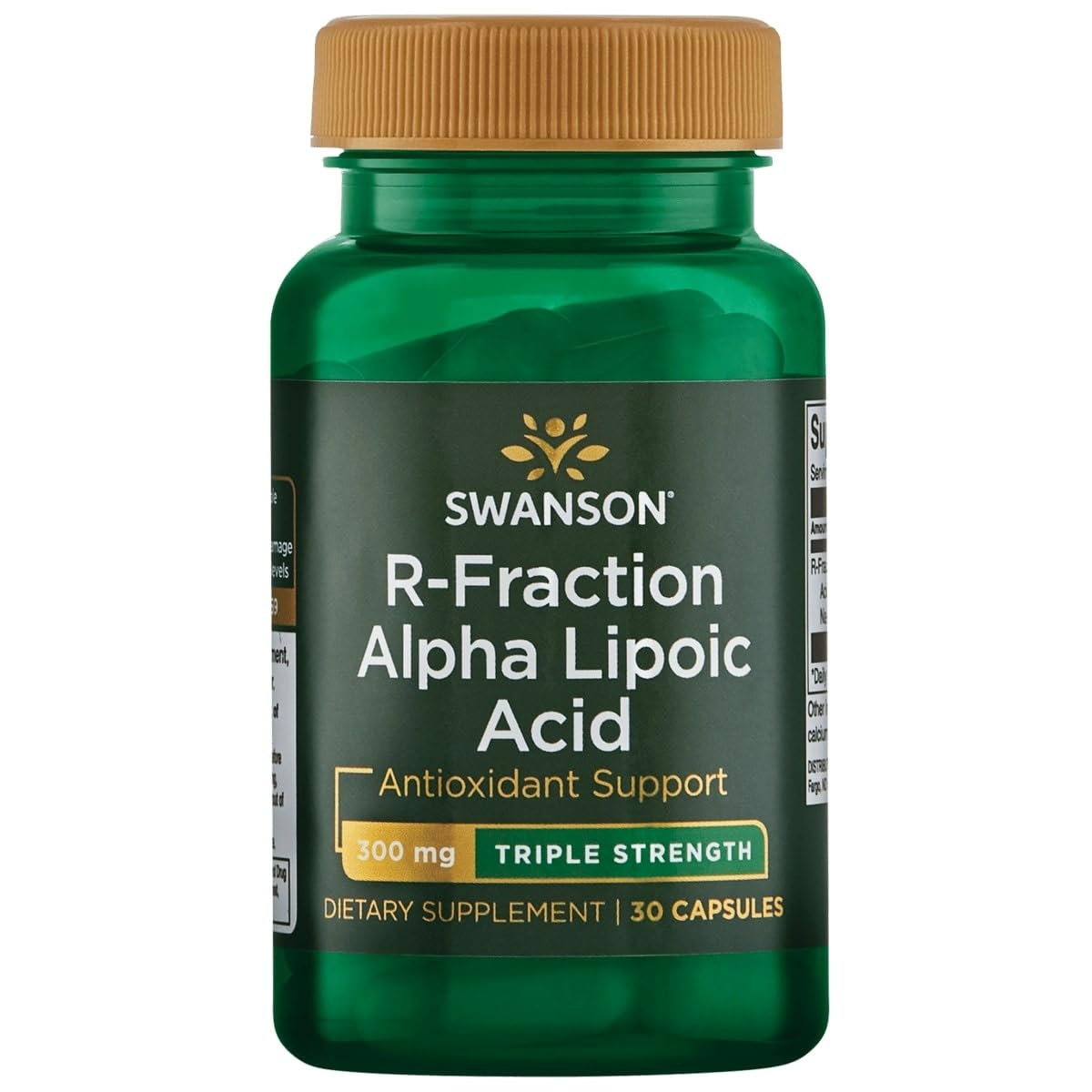 Swanson Triple Strength R-Fraction Alpha Lipoic Acid, 300 mg, 30 Capsules 30 Count (Pack of 1)