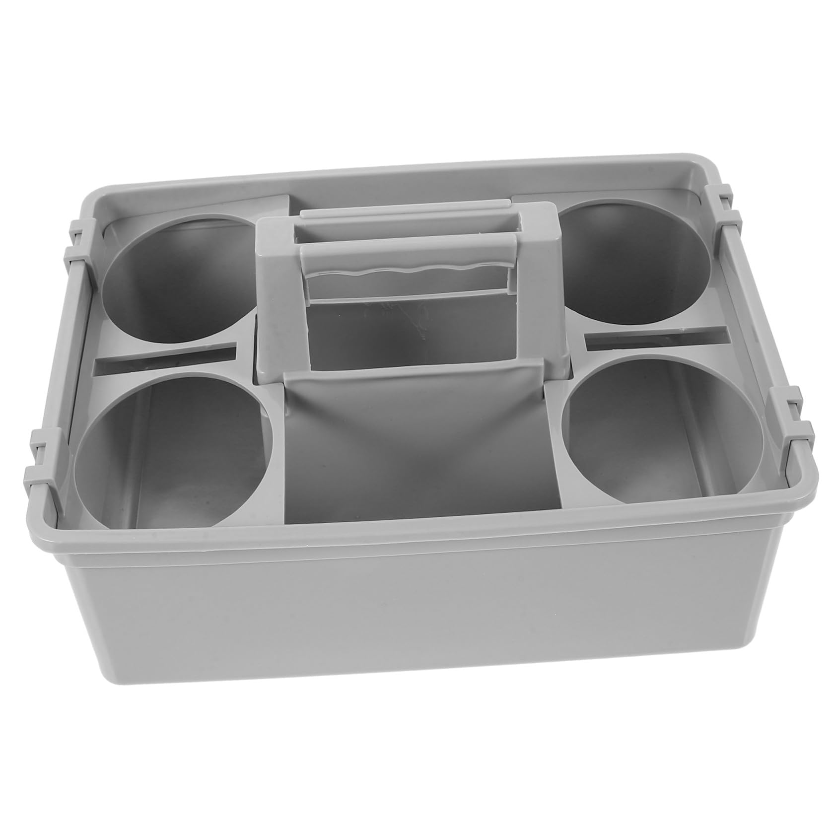 Cesta de Almacenamiento Compartimentos Separados y Asa Ergonómica para Organizador Productos de Limpieza en Plástico Resistente y Transporte Cómodo