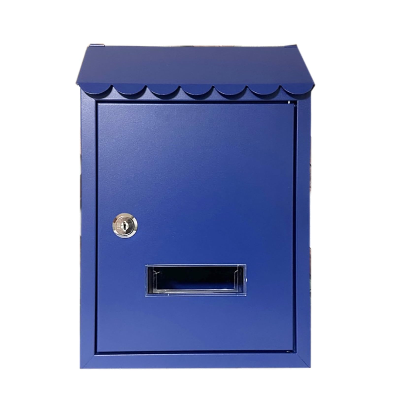 NQNFWCRJ European Lockable Metal Mailbox Home Wall Mounted Letterbox Outdoor Rainproof and Water Proof Mailboxes with Transparent Viewing Port