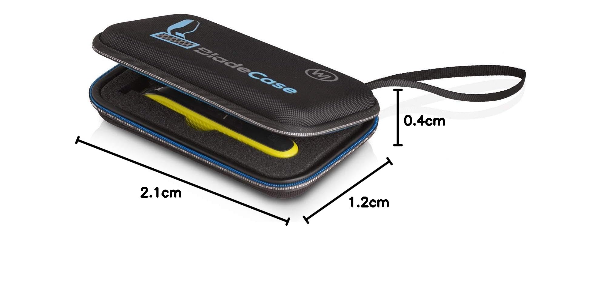 Wicked Chili Blade Case etui do Philips OneBlade Face + Body (QP2530/30, QP2630/30, QP2520/30, QP2520/20) OneBlade etui ochronne z przegródką na akcesoria, czarny