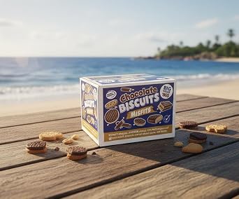 Broken Chocolate Biscuits Assortment 1 KG, Mega Assorted Biscuits Gift Pack Festive Biscuit Selection, Bourbon | Nice | Richtea | Chocolate Digestive | Mix Shape and Size Chocolate Cookies (2 Boxes)