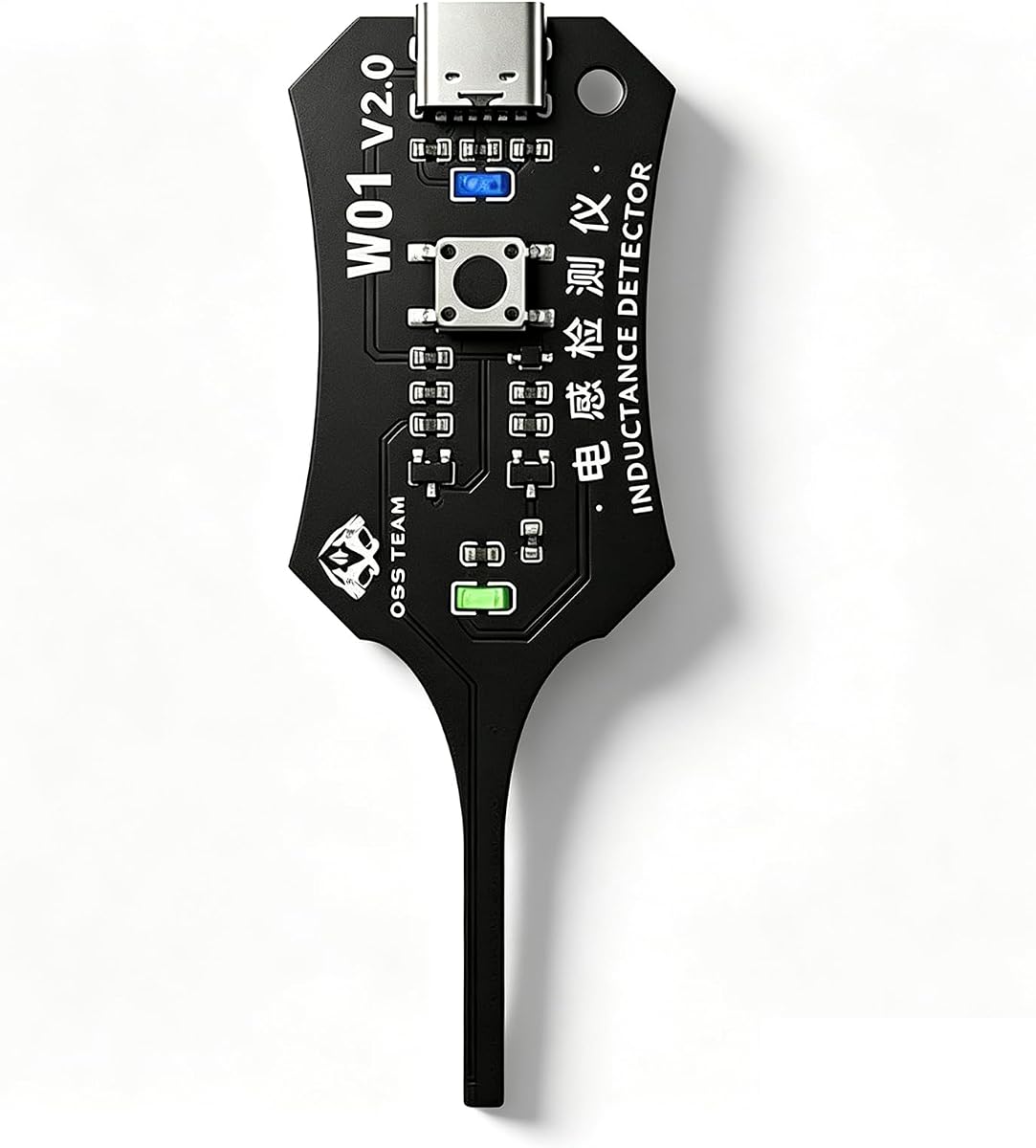 Probador de placas de circuito electrónico, Probador de inductancia para reparación de PC y teléfonos | Probador de inductancia tipo C portátil, probador de circuito de soldadura, comprobación rápida de fallos de bobina de placa base para reparación de móviles y PC