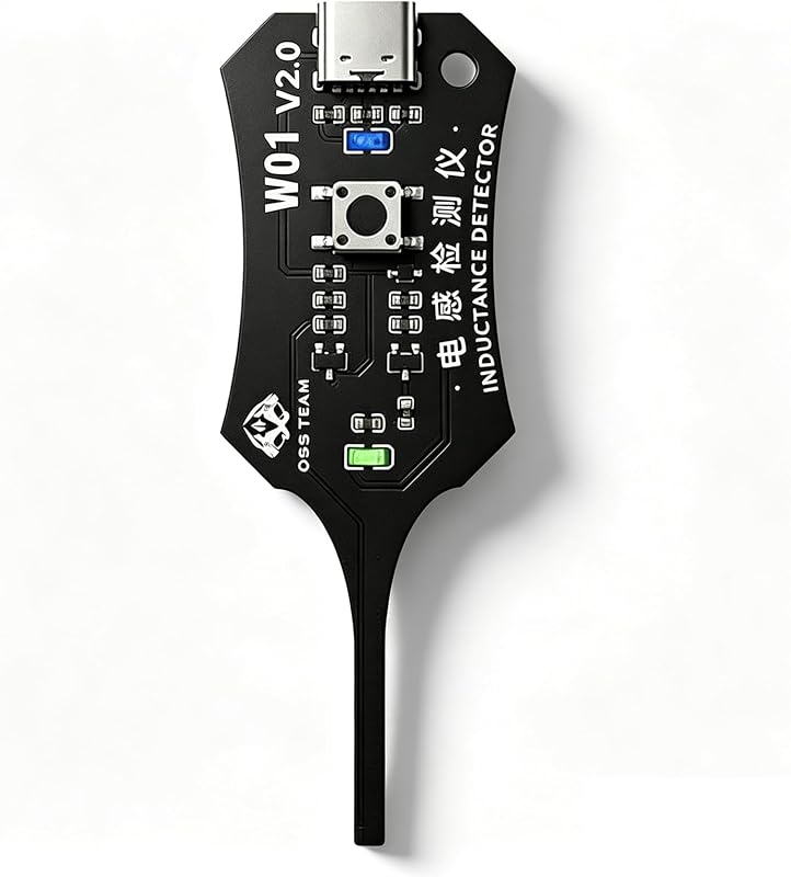 Probador de placas de circuito electrónico, Probador de inductancia para reparación de PC y teléfonos | Probador de inductancia tipo C portátil, probador de circuito de soldadura, comprobación rápida de fallos de bobina de placa base para reparación de celulares y PC