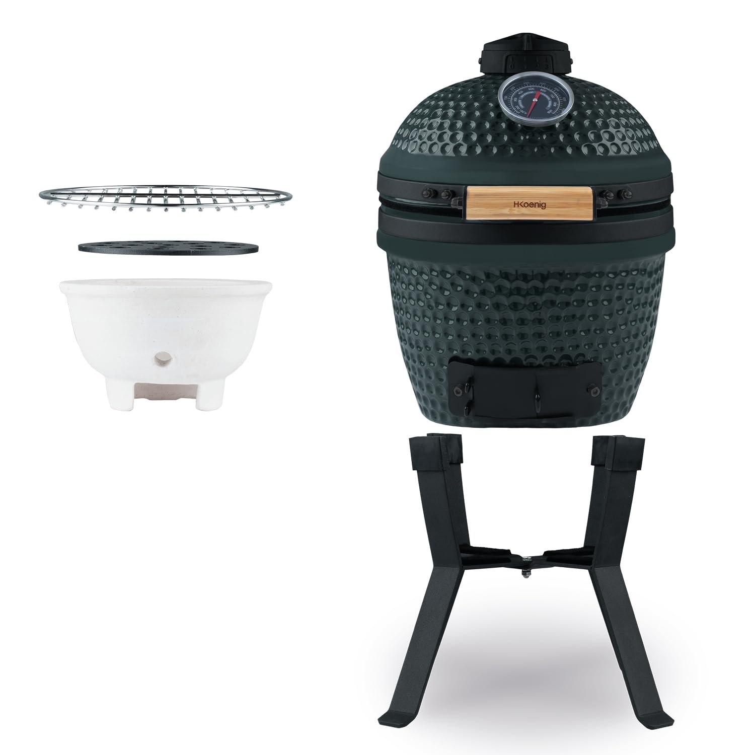Barbecue Kamado YOKO13 HKoenig, Barbecue Giapponese a carbone - Diametro 32" e Grill 26cm, uso grill e forno