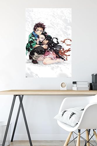 Miniatura 4 de Trends International Demon Slayer - Póster de pared de nieve Tanjiro & Nezuko, 22.375 x 34 pulgadas, versión sin marco