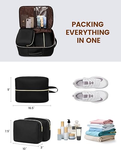 Miniatura 7 de LOVEVOOK Mochila de viaje grande para mujeres y hombres, Negro -