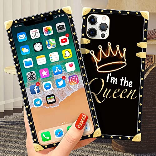 Daizag Iphone 13 Pro Max Case,I'm The Queen Iphone 13 Pro Max Cases For Girls,Square Fully Protected Reinforced Corners Design Soft Tpu Silicone Back Cover Case For Iphone 13 Pro Max 6.7-Inch #TOP6