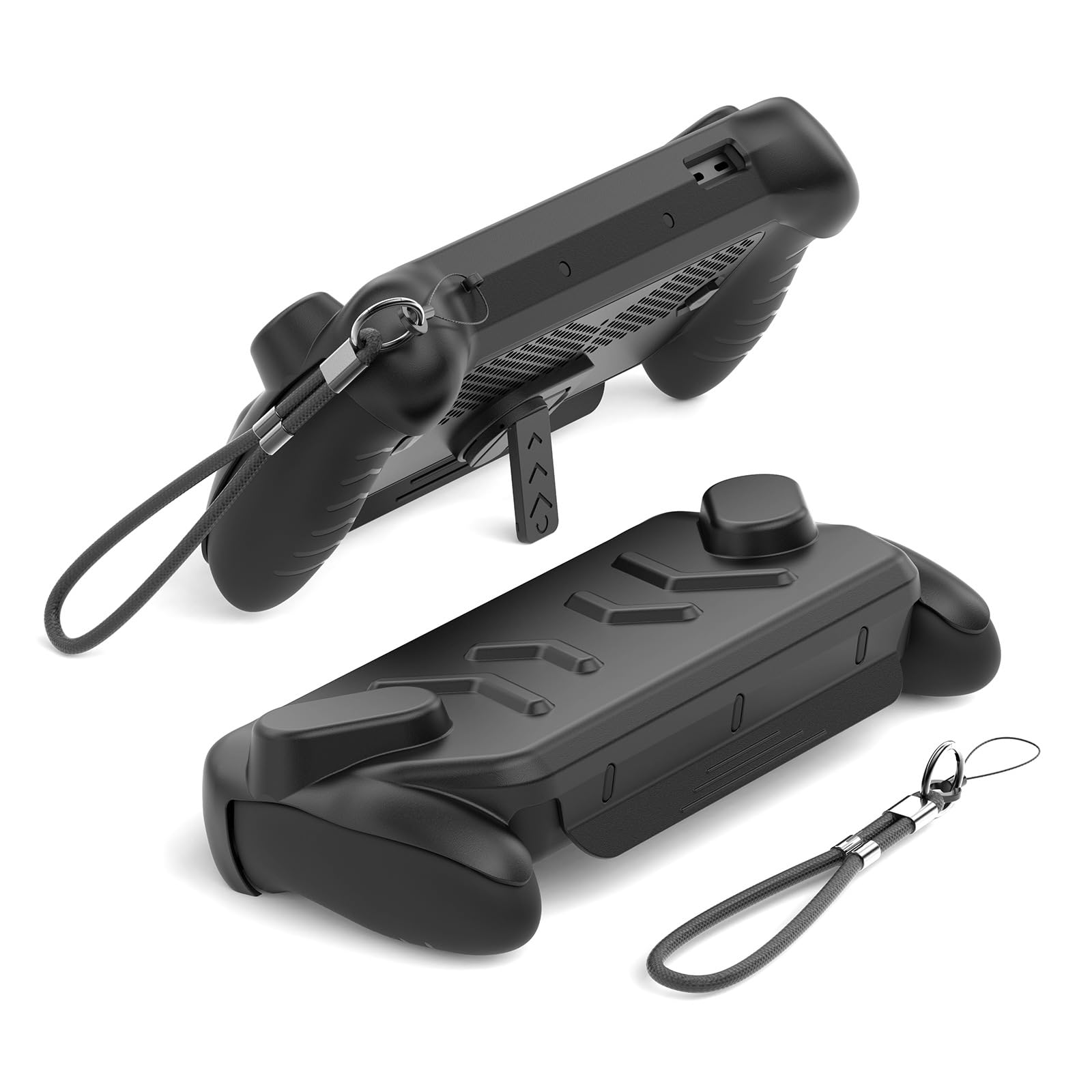 Zestaw Ochronnych Etui do ASUS ROG Xbox Ally X Konsoli do Gier 2025,ROG Xbox Ally Gaming Handheld Etui z Odłączaną Przednią Obudową,Tylnym Futerał Stojakiem i Paskiem,Czarny