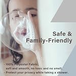 Watercolor Flower Shower Curtain for Bathroom, Grey Botanical Floral Shower Curtain with Hooks, Waterproof Polyester Plant Bathroom Curtain 72 X 72 Inches