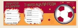 Bloc de 15 invitaciones de fiesta, color amarillo y rojo