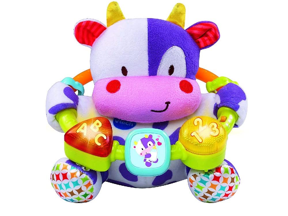 VTech-Baby Vaca muusical Peluche Interactivo de Bebe con Suaves, 3-24 Meses, Multicolor, única (3480-166022)