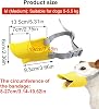 Bozal para perro, cubierta de boca de silicona anti mordida con forma de pico de pato y correa ajustable, para dejar de ladrar y masticar, bozal anti ladridos para perros pequeños y medianos (M: 11cm/Amarillo) 3