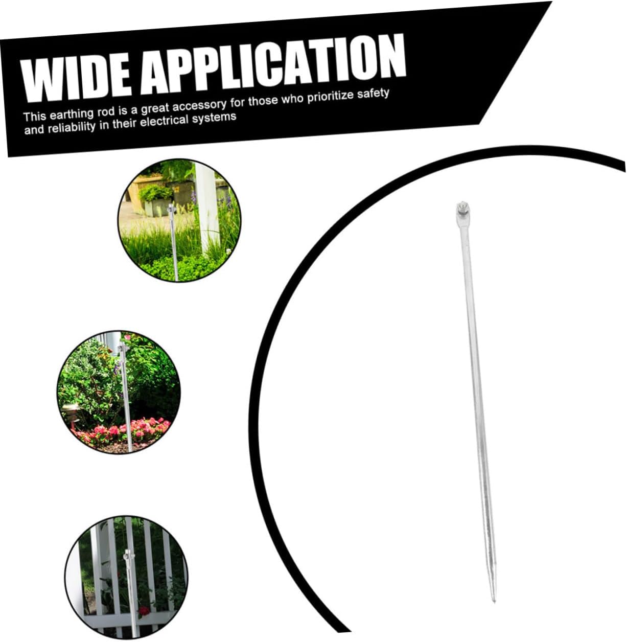 4pcs Heavy Duty Grounding Rods Durable Iron Grounding Stake for Electric Fences Signal Towers and Outdoor Use Weatherproof High Conductivity Reliable Protection