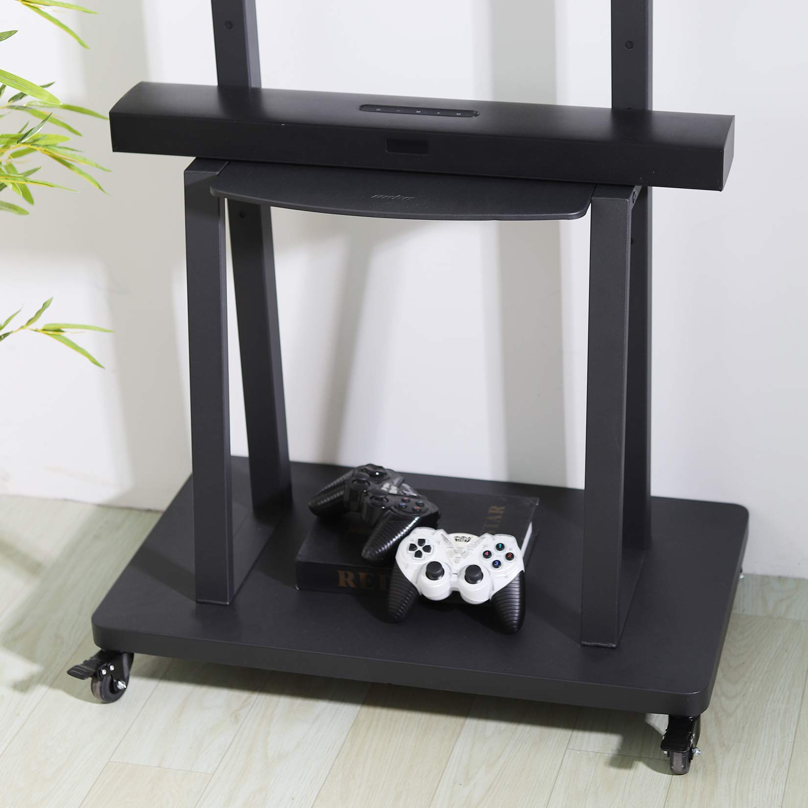 UNHO Tall TV Stand on Wheels, Adjustable TV Floor Stand Free Standing