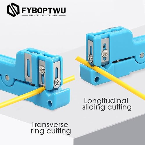 Miniatura 5 de FYBOPTWU - 1 unid cable coaxial cortador de pelar herramienta de cable coaxial pelacables pelacables de fibra óptica azul pelacables cortador de