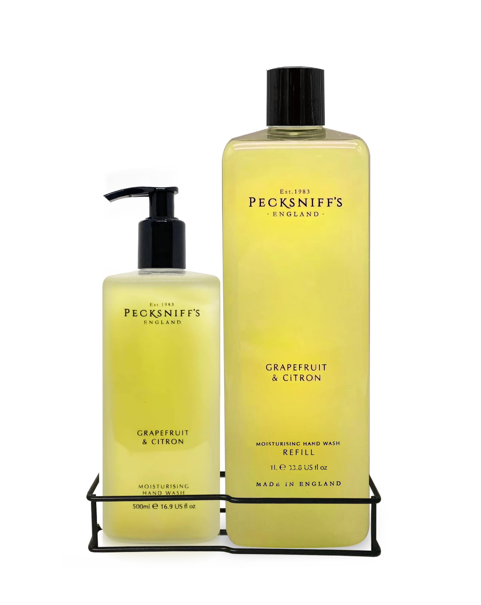 Pecksniff's Classic Moisturizing Hand Wash 500ml Set with 1L Refill (Grapefruit & Citron)
