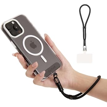 Universal Mobile Phone Chain Short 17 cm Mobile Phone Strap + Nylon & TPU Replacement Patch Wrist Loop for Hanging iPhone / Samsung / All Smartphones